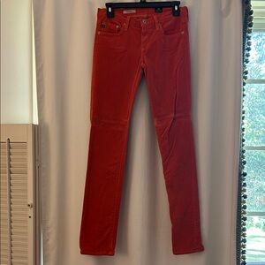 Ag Adriano Goldschmied Pink Corduroy Pants